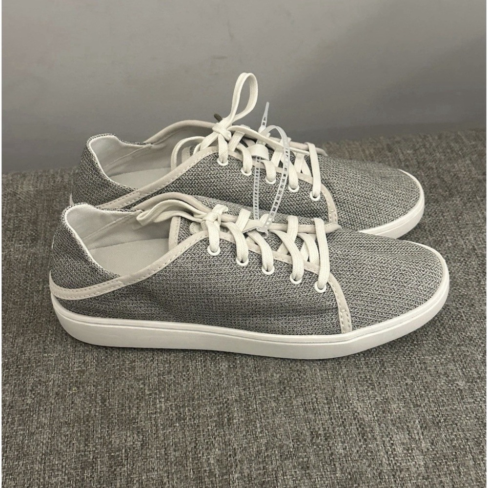 OluKai Women's Pehuea Lī Gray Slip On Or Lace Up Sneaker Size 7.5
